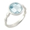 Ring - 925 Zilver W/WH. RHODIUM PLATE - STONE: SKY BLUE TOPAZ